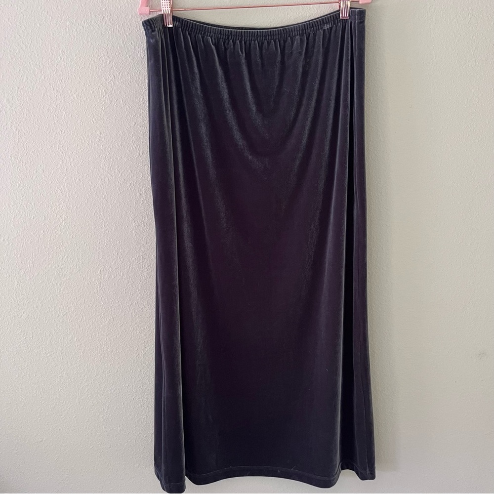 J. Jill Vintage Velvet Maxi Skirt Size XL 90s Holiday Goth Witchy - Picture 1 of 6